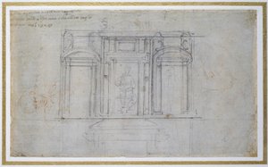 Studie van het bovenste niveau van het Medici-graf, ca. 1520